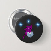 Badge Rond 5 Cm Gargoyle Chat/ Chat ailé Lecture (Devant & derrière)