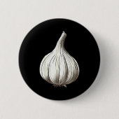 Badge Rond 5 Cm Garlic Lazy Easy Funny Matching Halloween Costume (Devant)