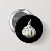 Badge Rond 5 Cm Garlic Lazy Easy Funny Matching Halloween Costume (Devant & derrière)