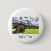 Badge Rond 5 Cm Garmisch Partenkirchen Bavaria Alpes Panorama (Devant)