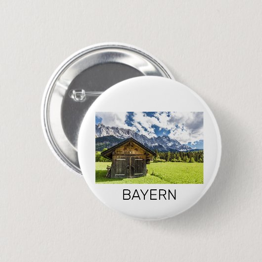 Badge Rond 5 Cm Garmisch Partenkirchen Bavaria Alpes Panorama (Devant & derrière)