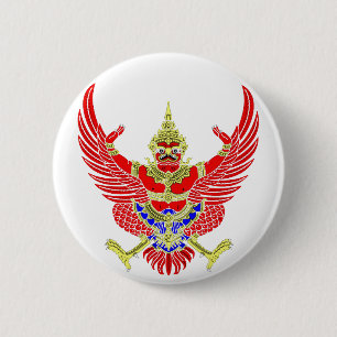 BADGE ROND 5 CM GARUDA THAÏLANDAIS - KROOTH - SANSKRIT