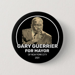 Badge Rond 5 Cm Gary Guerrier pour le maire de New York en 2021