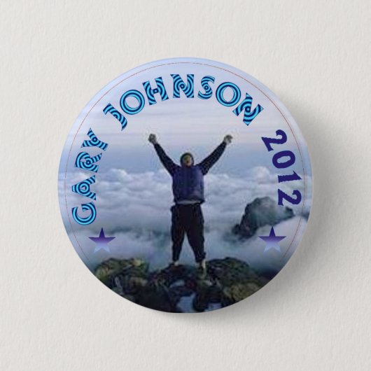 Badge Rond 5 Cm Gary Johnson 2012 (Devant)
