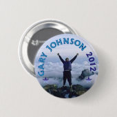 Badge Rond 5 Cm Gary Johnson 2012 (Devant & derrière)