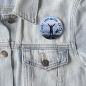 Badge Rond 5 Cm Gary Johnson 2012 (En situation)