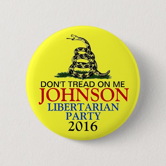 BADGE ROND 5 CM GARY JOHNSON 2016 (Devant)