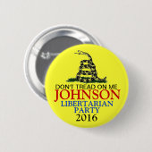 BADGE ROND 5 CM GARY JOHNSON 2016 (Devant & derrière)