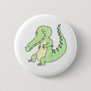 Badge Rond 5 Cm Gary le bouton d'alligator