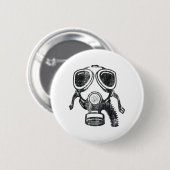 Badge Rond 5 Cm gasmask (Devant & derrière)