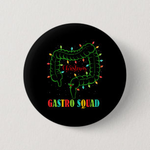 Badge Rond 5 Cm Gastro Nurse Squad Amusants lumières de Noël Gastr