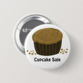 Badge Rond 5 Cm Gâteau au Chocolat - Vente de Gâteaux (Devant & derrière)