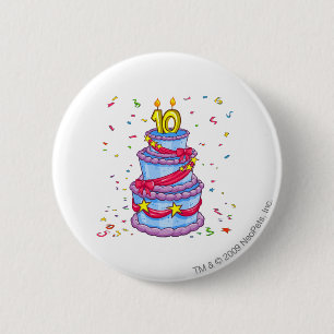 Badge Rond 5 Cm Gâteau d'anniversaire