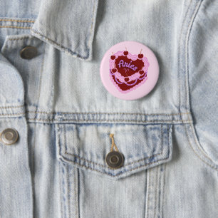Badge Rond 5 Cm Gâteau d'anniversaire cœur pastel du zodiaque Béli