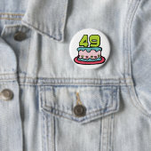 Badge Rond 5 Cm Gâteau d'anniversaire de 49 ans (En situation)