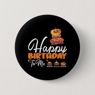 Badge Rond 5 Cm Gâteau D'Anniversaire D'Halloween Joyeux Anniversa