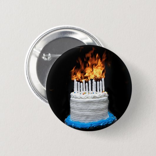 Badge Rond 5 Cm Gâteau d'anniversaire flamand (Devant & derrière)
