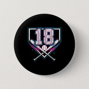 Badge Rond 5 Cm Gâteau de 18e anniversaire Bysebyll Glace maison s