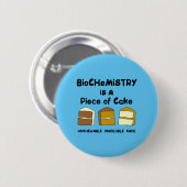 Badge Rond 5 Cm Gâteau de biochimie (Devant & derrière)