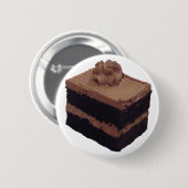 Badge Rond 5 Cm Gâteau de chocolat (Devant & derrière)