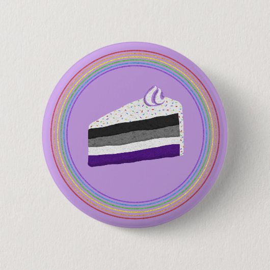 Badge Rond 5 Cm Gâteau de fierté d'as (Devant)