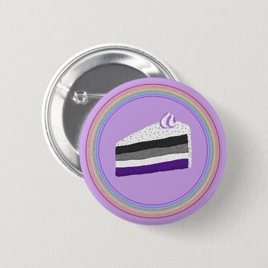 Badge Rond 5 Cm Gâteau de fierté d'as (Devant & derrière)