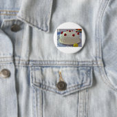 Badge Rond 5 Cm Gâteau de fraise (En situation)