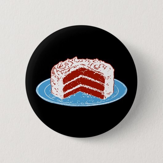 Badge Rond 5 Cm Gâteau de velours rouge (Devant)