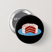 Badge Rond 5 Cm Gâteau de velours rouge (Devant & derrière)