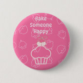 Badge Rond 5 Cm Gâteau rose (Devant)