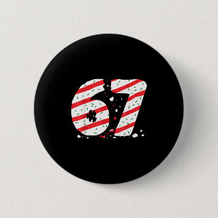 Badge Rond 5 Cm Gâteaux d'Arbre de Noël 67 Meme Gen Alpha Argot En