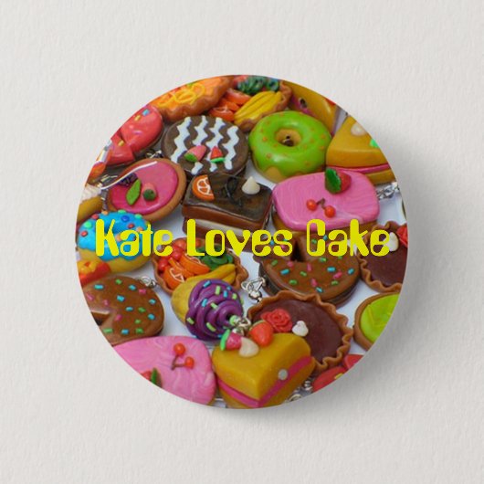 Badge Rond 5 Cm Gâteaux, gâteau d'amours de Kate (Devant)