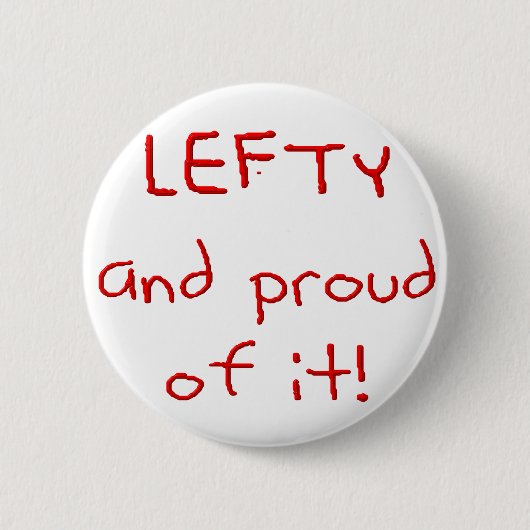 Badge Rond 5 Cm Gauchiste et fier de lui ! En texte rouge (Devant)