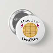 Badge Rond 5 Cm gaufre de Kawaii (Devant & derrière)