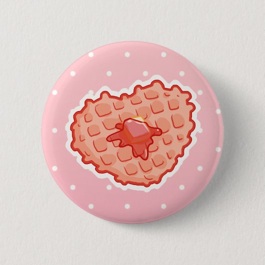 Badge Rond 5 Cm Gaufre I <3 (Devant)