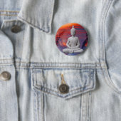 Badge Rond 5 Cm Gautama Siddhartha Bouddha (En situation)