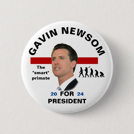 Badge Rond 5 Cm Gavin Newsom 2024 (Devant)