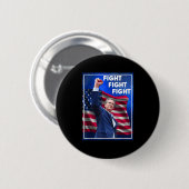 Badge Rond 5 Cm Gavin Newsom Fight Fight Fight, Funny Sarcastic Ga (Devant & derrière)