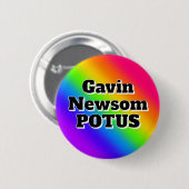 Badge Rond 5 Cm Gavin Newsom POTUS (Devant & derrière)