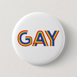 BADGE ROND 5 CM GAY