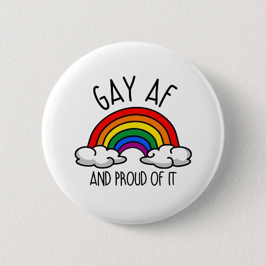 Badge Rond 5 Cm GAY AF et fier de lui (Devant)