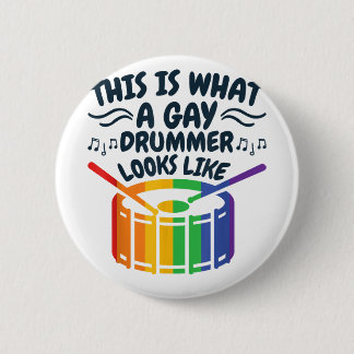 Badge Rond 5 Cm Gay Drummer Drummer Mois Gay pride LGBTQ Rainbow
