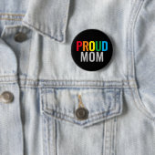 Badge Rond 5 Cm Gay Fier Maman (En situation)
