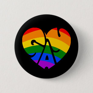 Badge Rond 5 Cm Gay Heart