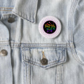 Badge Rond 5 Cm Gay LGBTQ Pride Stars Rainbow (En situation)