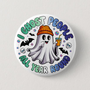 Badge Rond 5 Cm Gay MLM Drôle Halloween – Je hante les gens