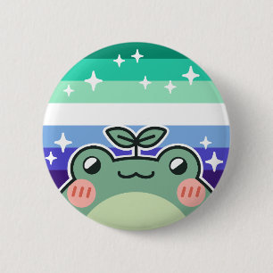 Badge Rond 5 Cm Gay MLM LGBT Pride Drapeau Grenouille