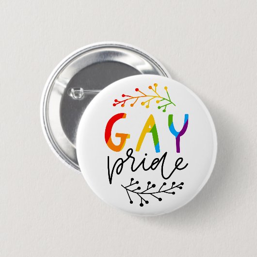 Badge Rond 5 Cm Gay pride (Devant & derrière)
