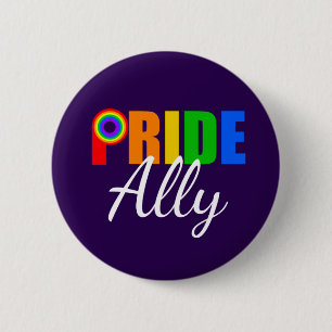 Badge Rond 5 Cm Gay Pride Ally LGBTQ Rainbow Alliance