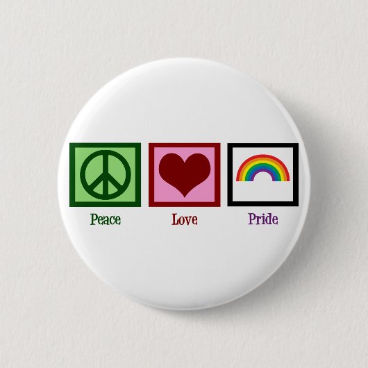 Badge Rond 5 Cm Gay pride d'amour pour la paix (Devant)